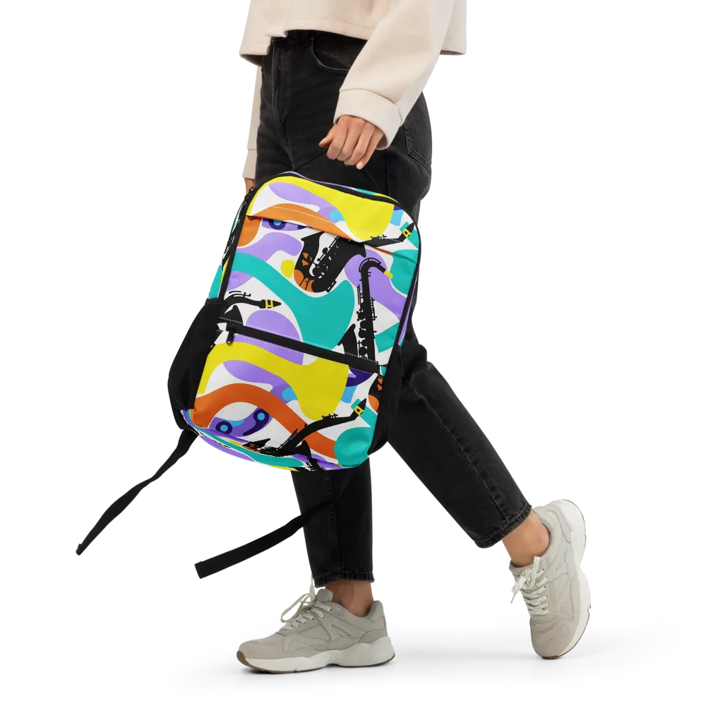 Neon Brass Parade on Utility Backpack — Front