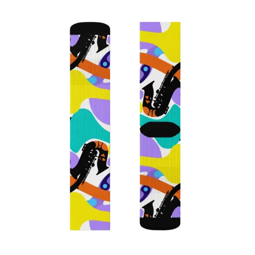 Neon Brass Parade on a Socks