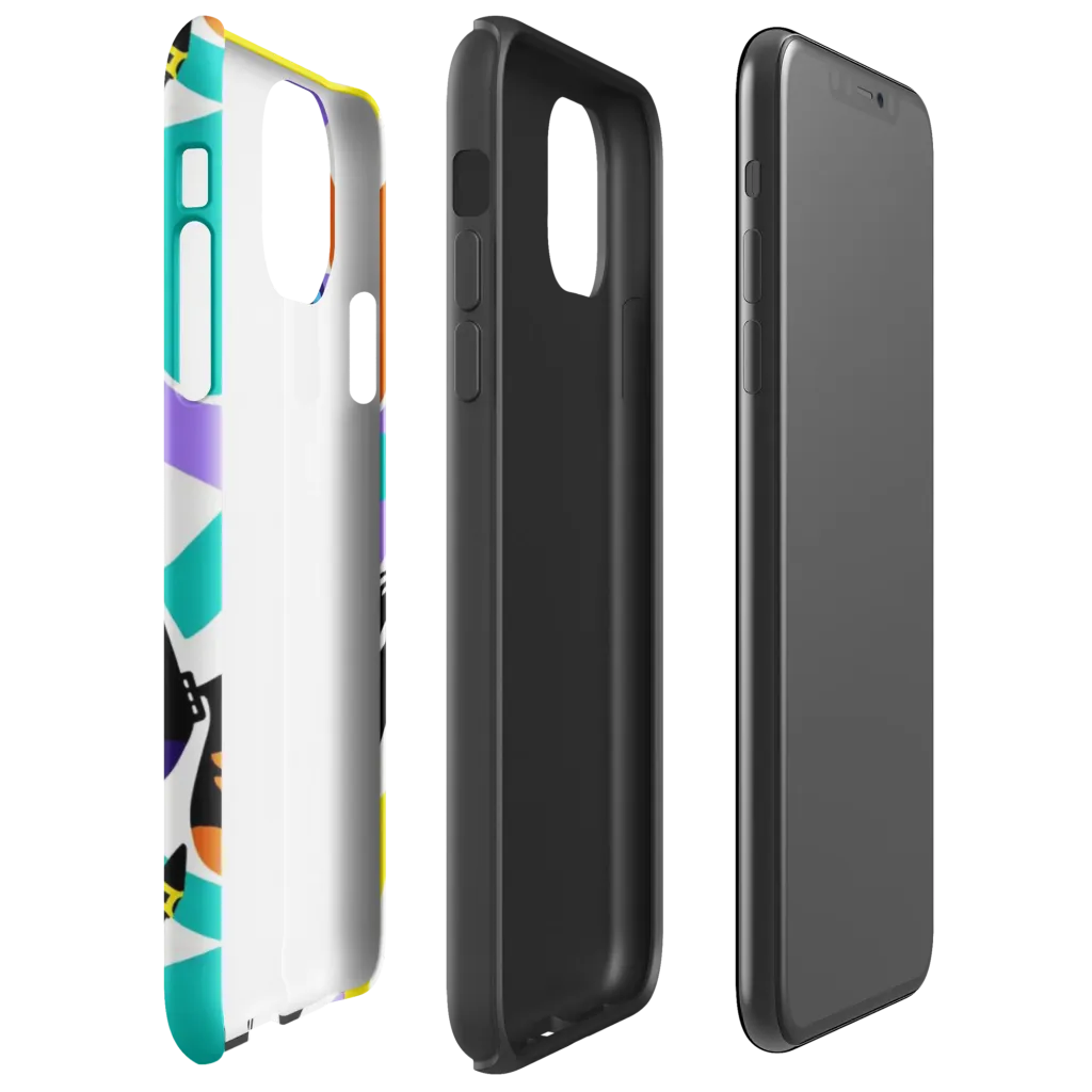 Neon Brass Parade on Tough Case for iPhone® — Right