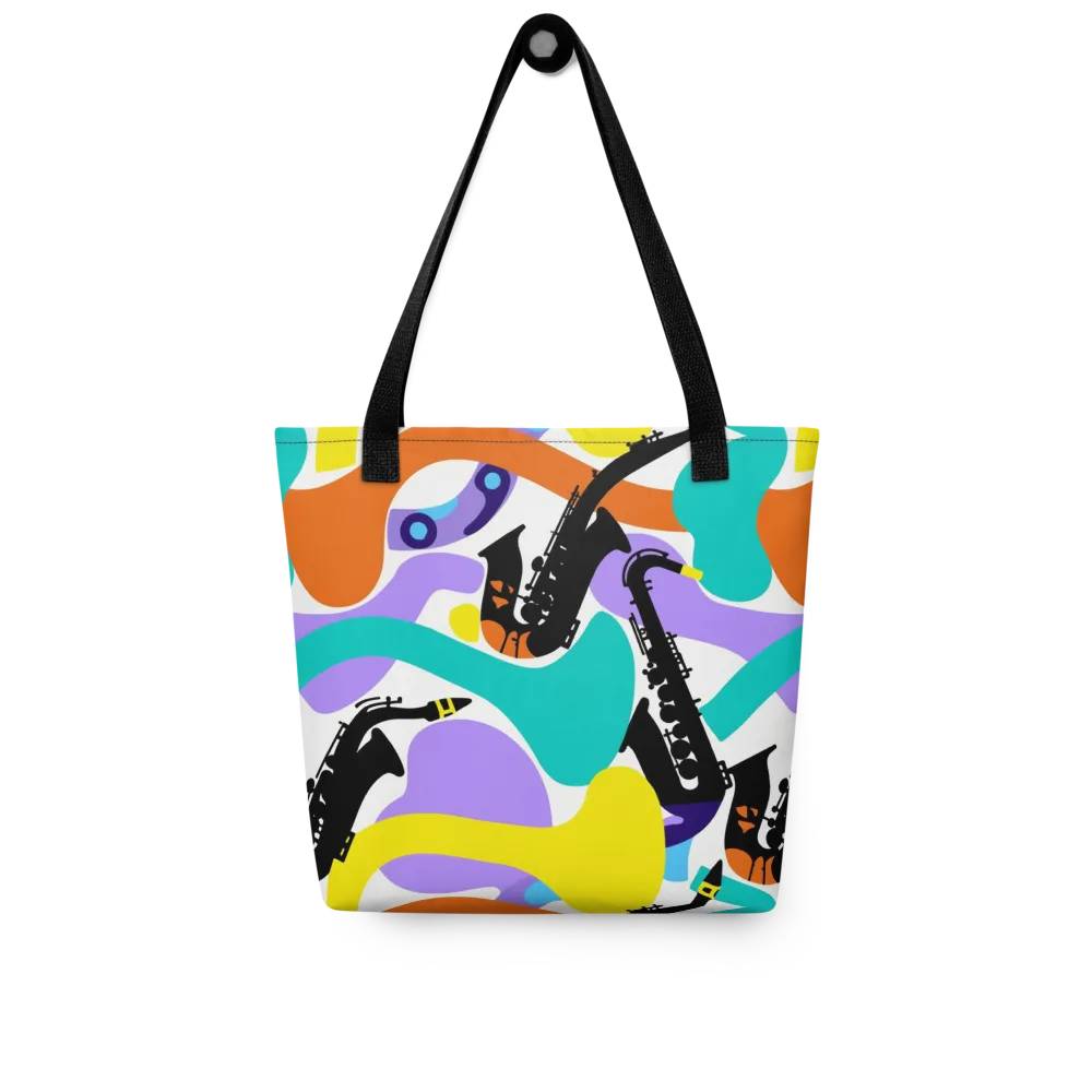 Neon Brass Parade on Tote Bag — Front