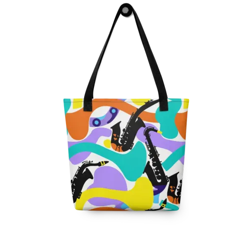 Neon Brass Parade on a Tote Bag