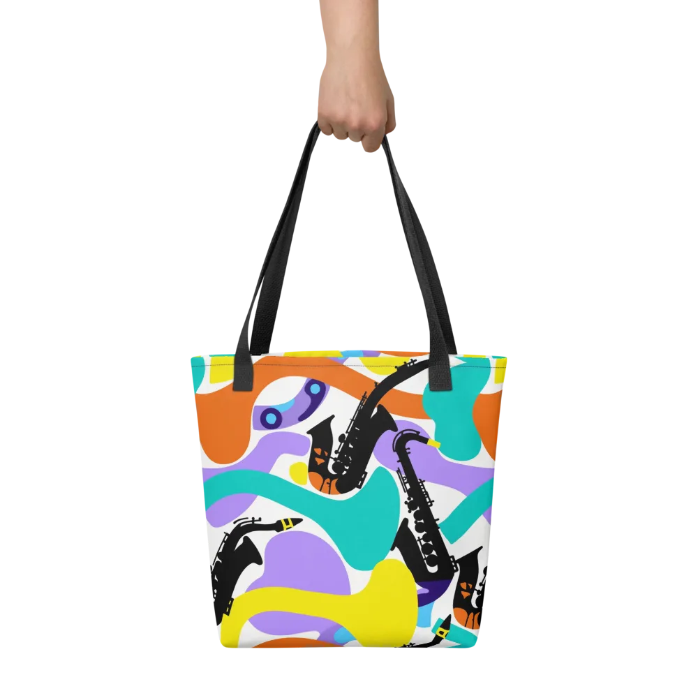 Neon Brass Parade on Tote Bag — Front