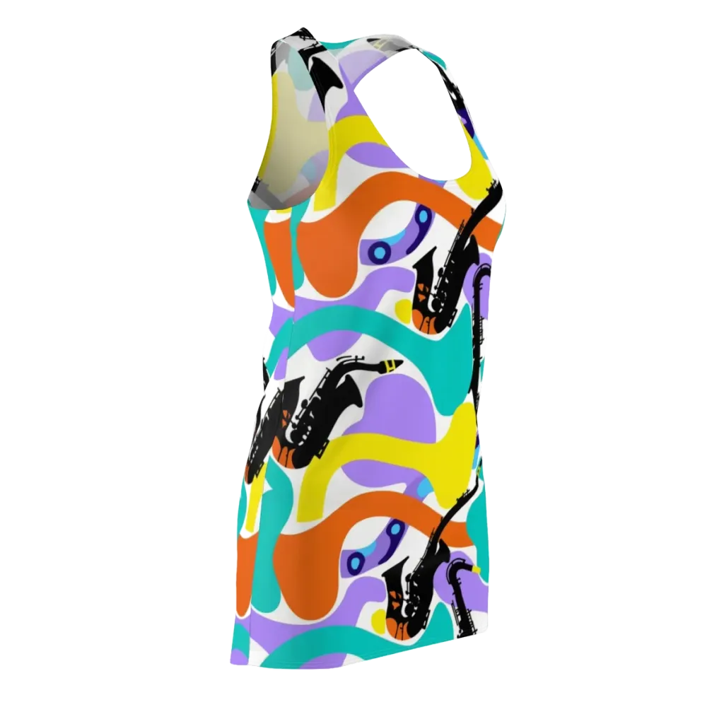 Neon Brass Parade on Racerback Dress — Front Side