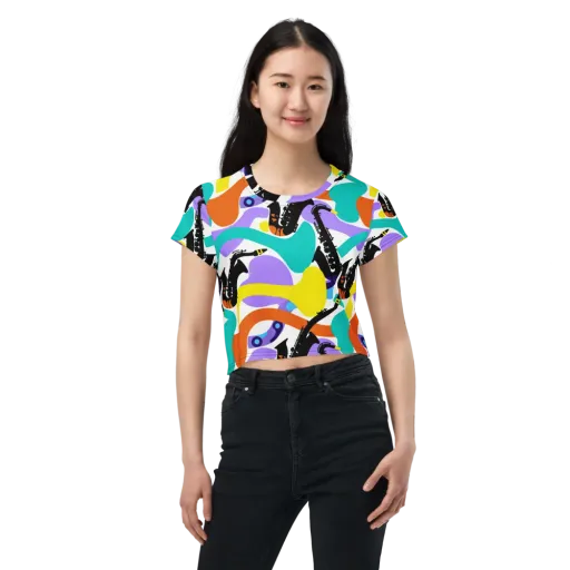 Neon Brass Parade on a Crop Tee