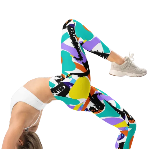 Neon Brass Parade on a Leggings
