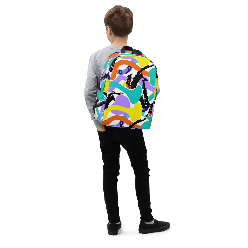 Neon Brass Parade on Minimalist Backpack — Right Front