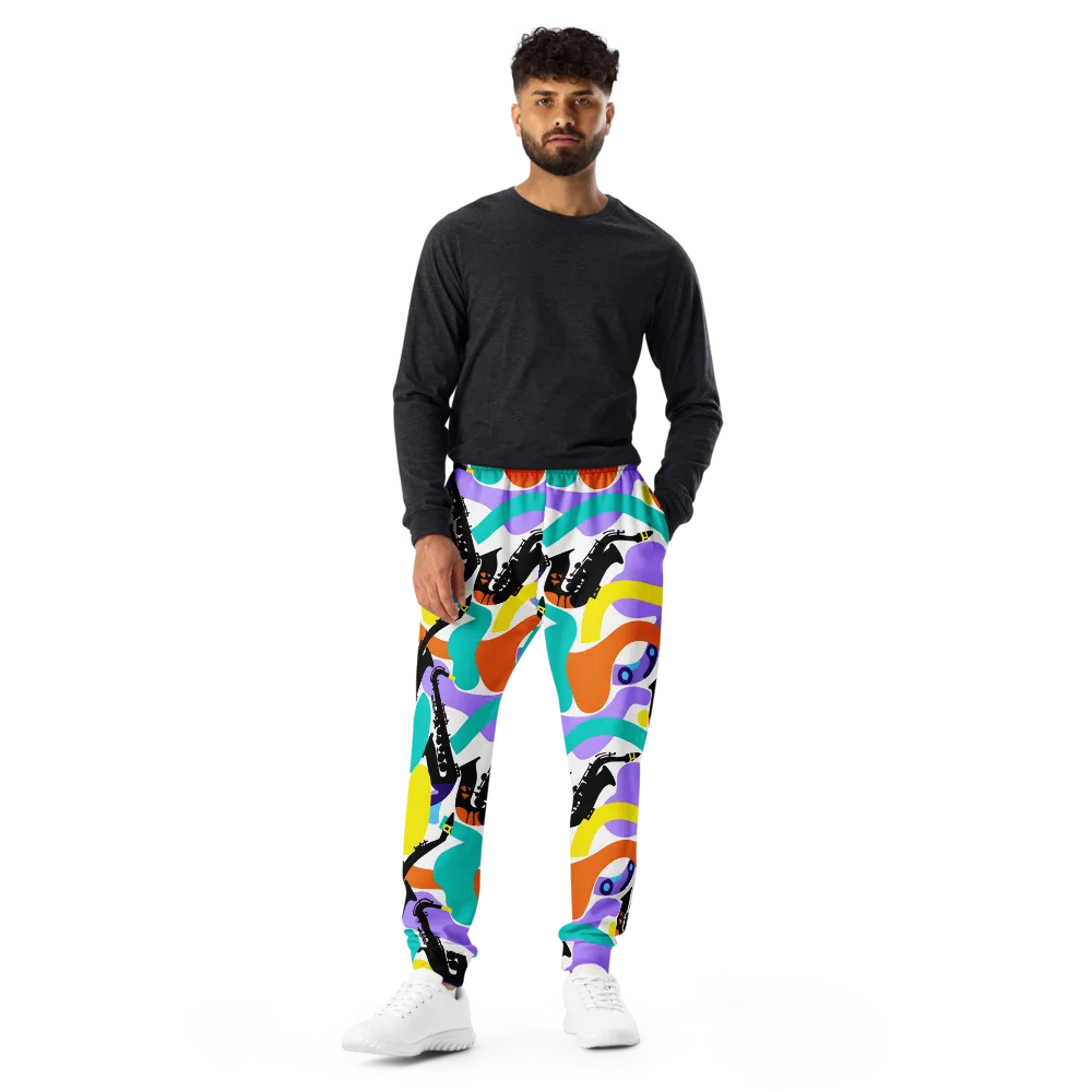 Neon Brass Parade on Men's Joggers — Front