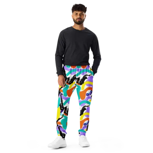 Neon Brass Parade on a Men's Joggers