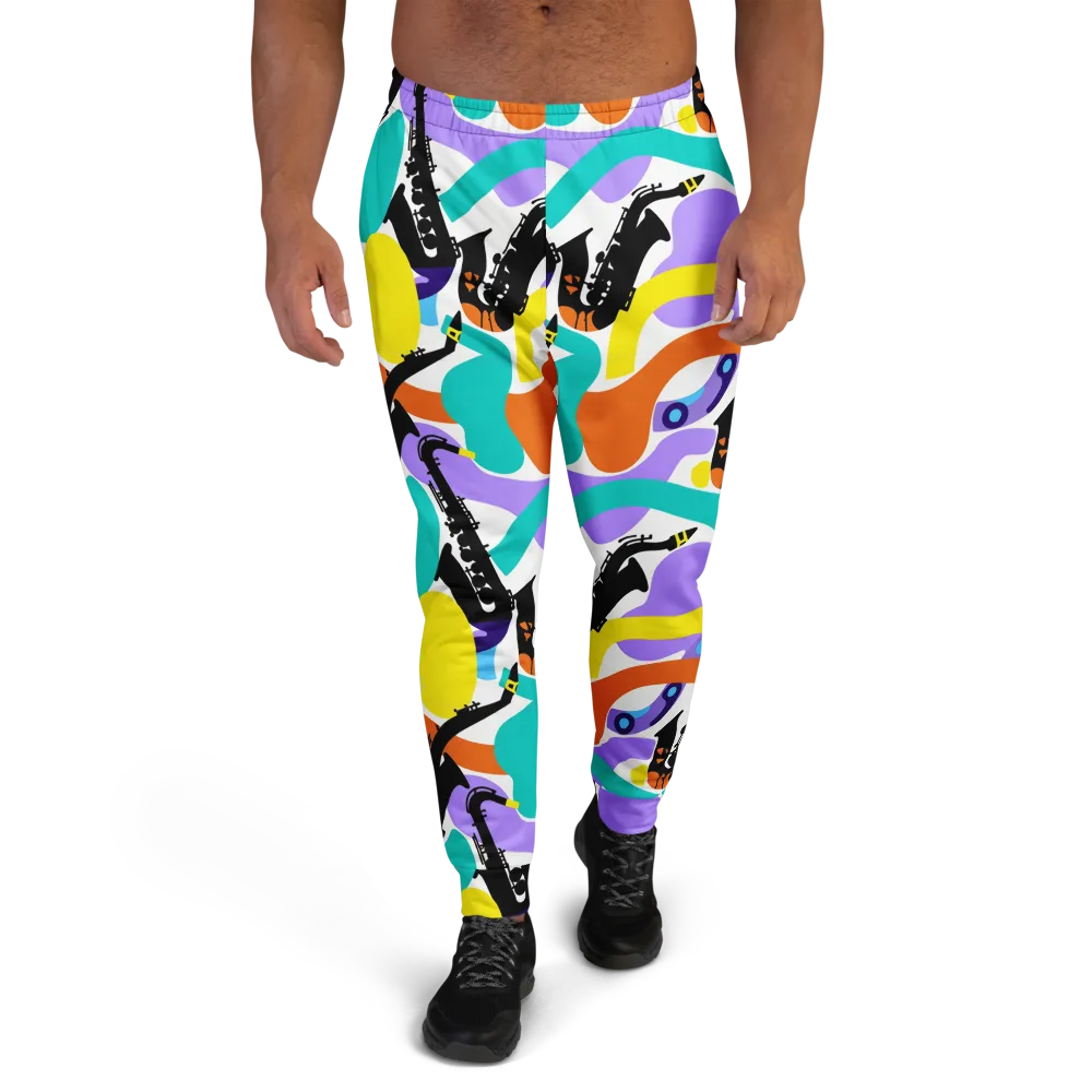 Neon Brass Parade on Men's Joggers — Front
