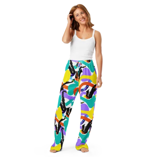 Neon Brass Parade on a Women's Pajama Pants