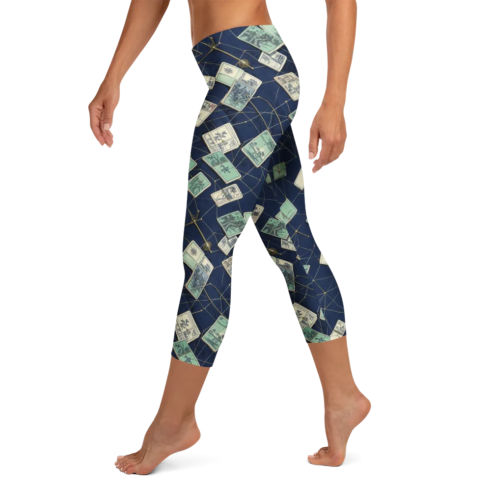 Constellation Cartography on Capri Leggings — Left