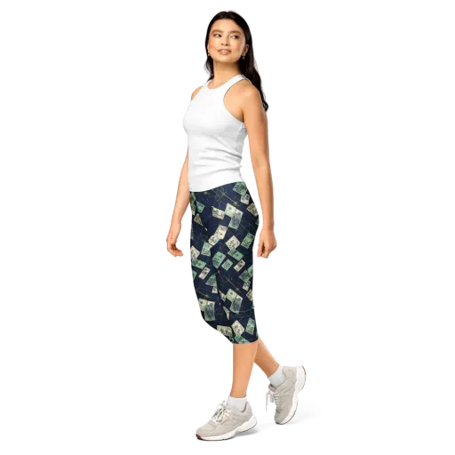 Constellation Cartography on a Capri Leggings