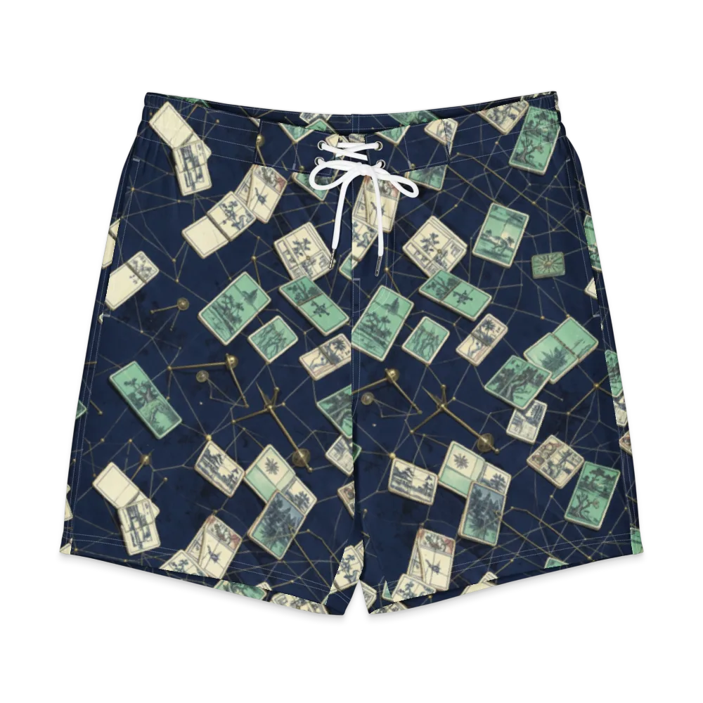 Constellation Cartography on Men's Board Shorts — Front