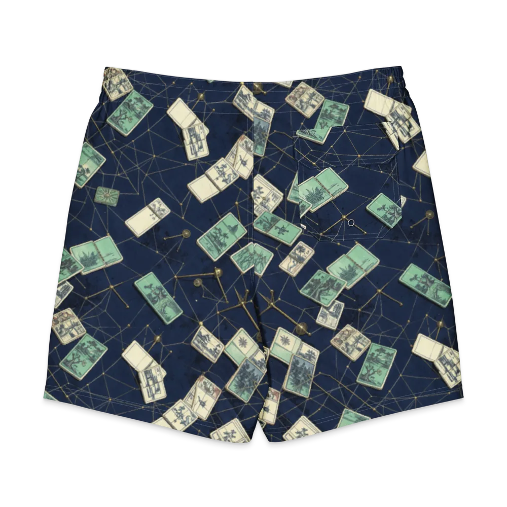 Constellation Cartography on Men's Board Shorts — Back