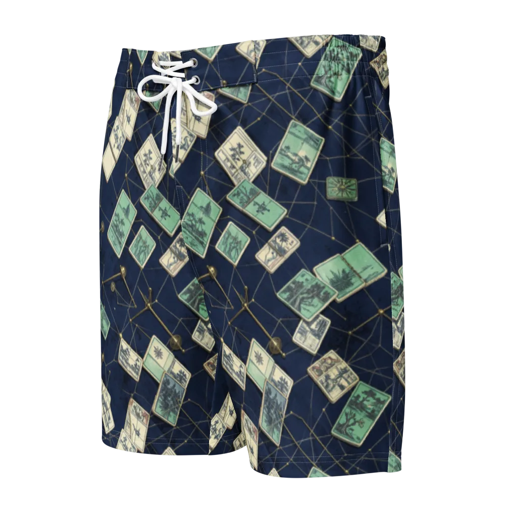 Constellation Cartography on Men's Board Shorts — Front