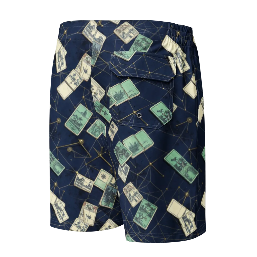 Constellation Cartography on Men's Board Shorts — Back