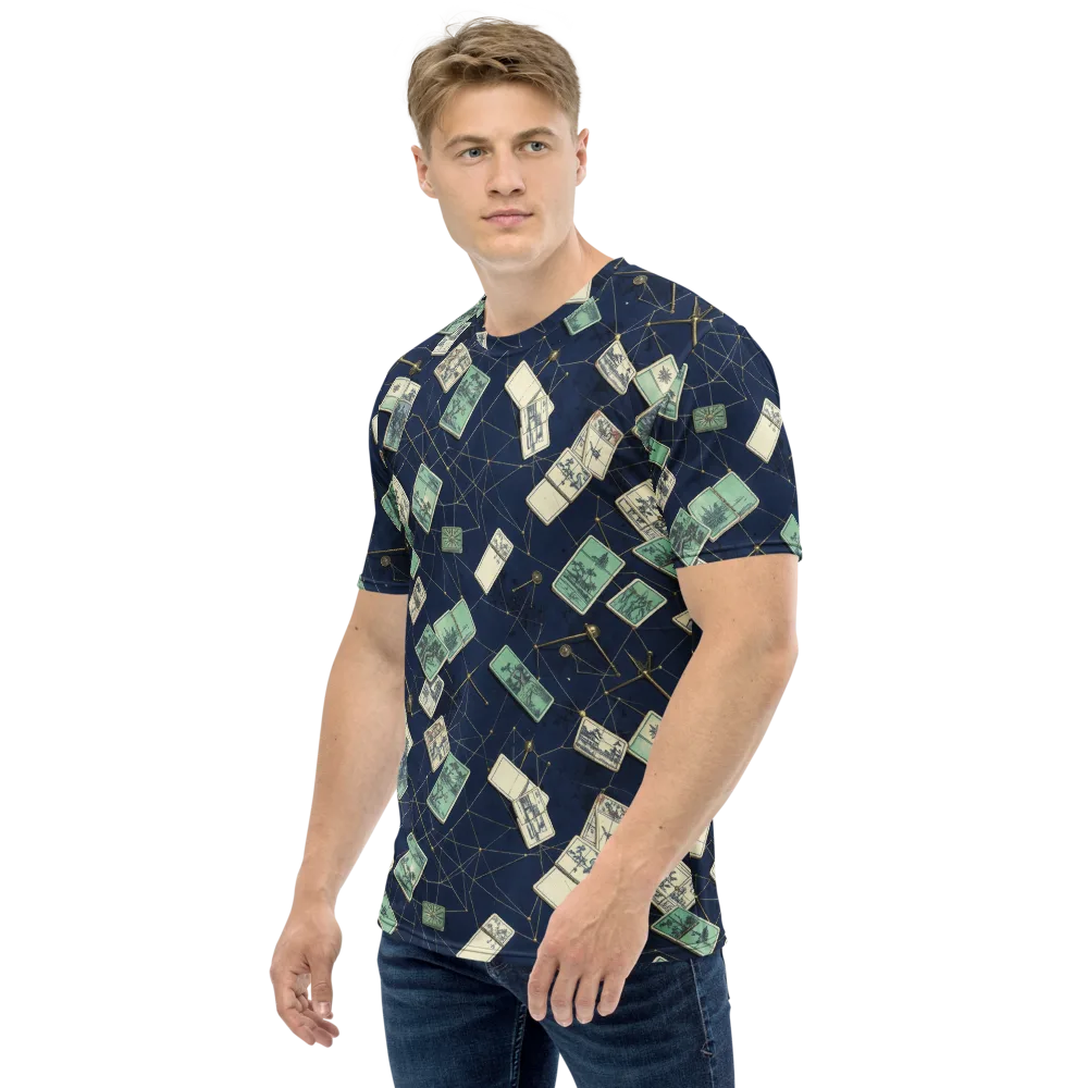 Constellation Cartography on Men's Crew Neck T-Shirt — Left