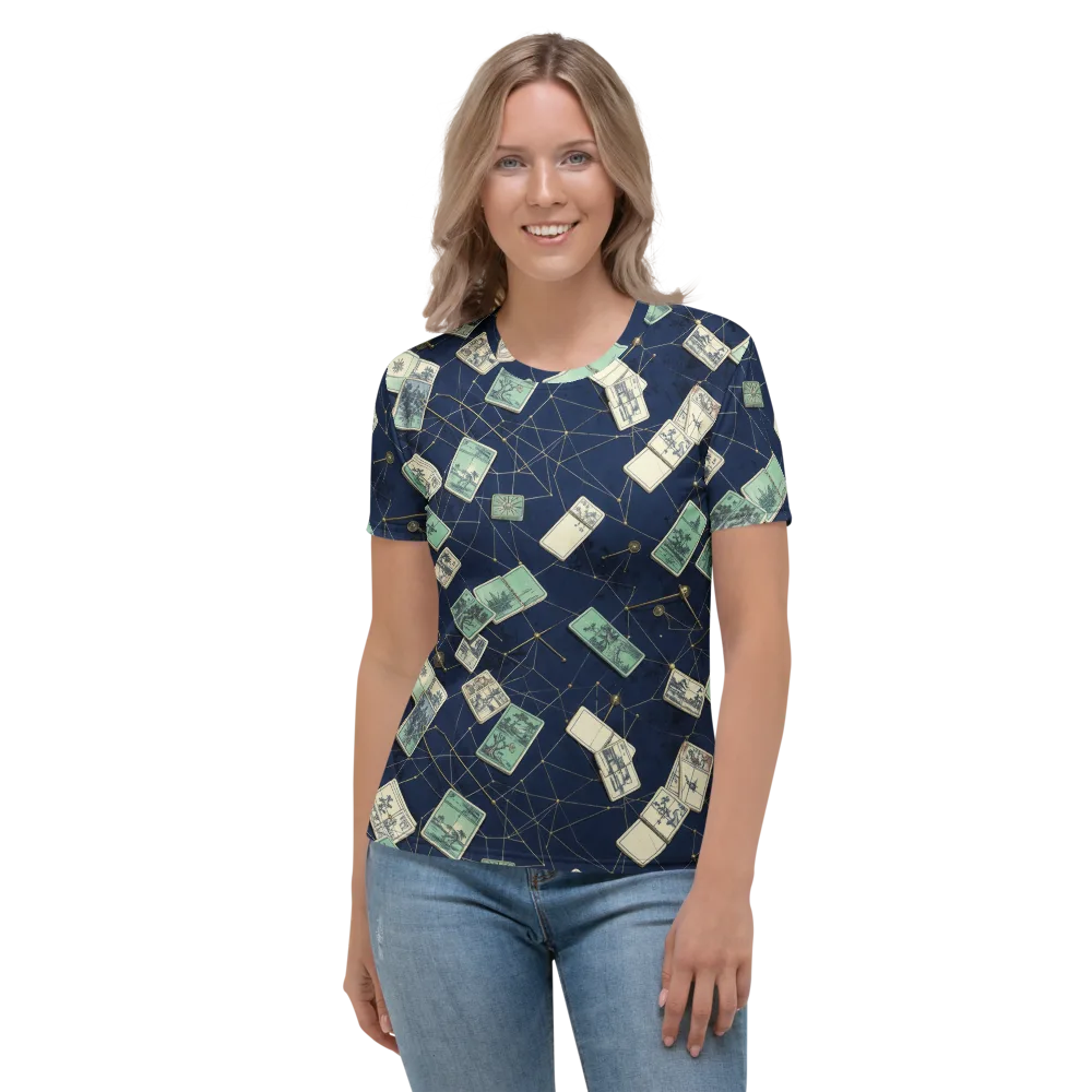 Constellation Cartography on Women's Crew Neck T-Shirt — Front