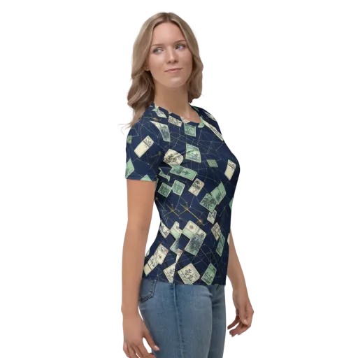 Constellation Cartography on a Women's Crew Neck T-Shirt