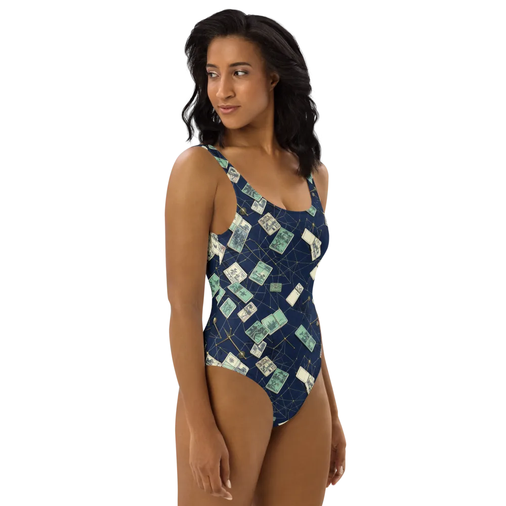 Constellation Cartography on One-Piece Swimsuit — Right