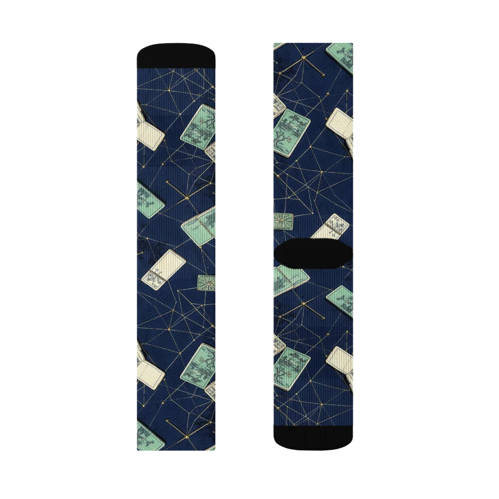 Constellation Cartography on Socks — Left Sock