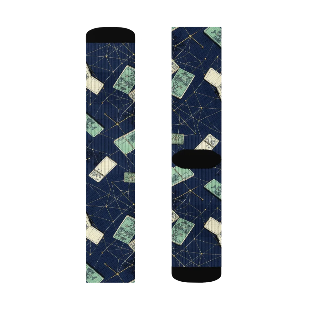 Constellation Cartography on Socks — Right Sock