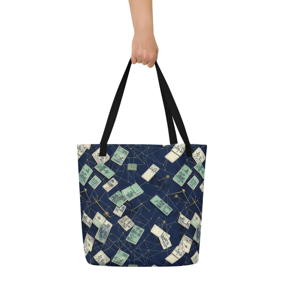 Constellation Cartography on Large Tote Bag W/ Pocket — Front