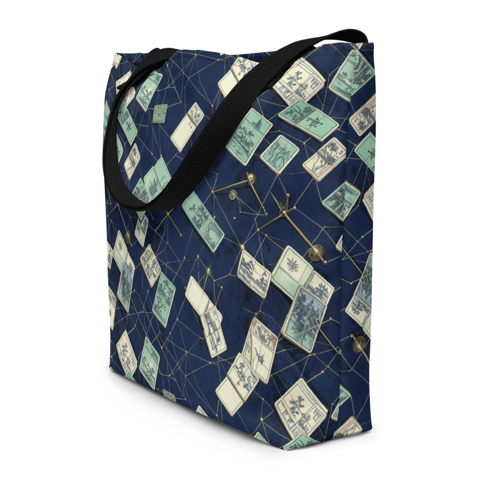 Constellation Cartography on Large Tote Bag W/ Pocket — Front