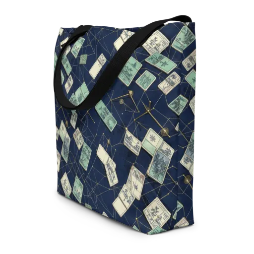 Constellation Cartography on a Large Tote Bag W/ Pocket