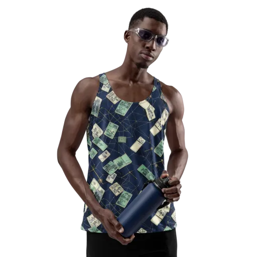 Constellation Cartography on a Men's Tank Top