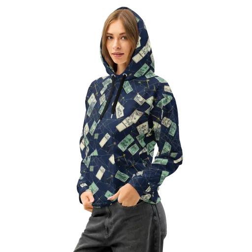 Constellation Cartography on a Cotton Hoodie