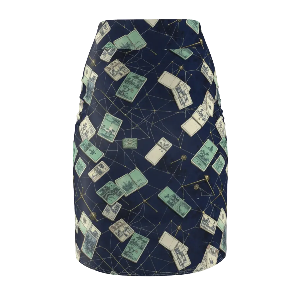 Constellation Cartography on Pencil Skirt — Back