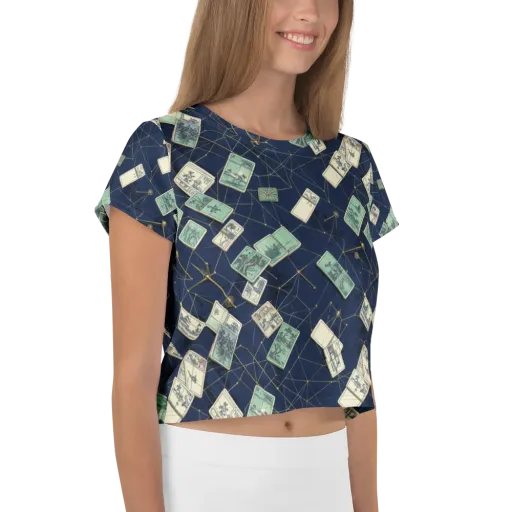 Constellation Cartography on a Crop Tee