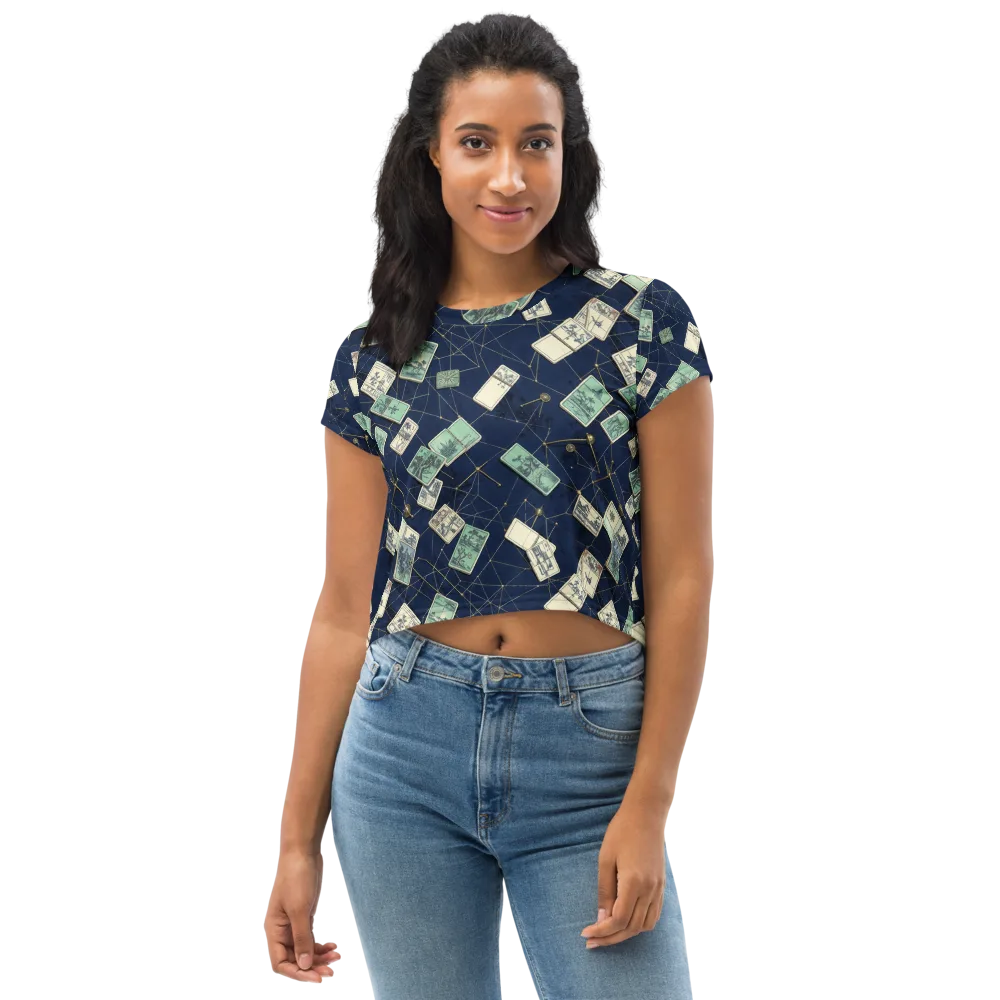 Constellation Cartography on Crop Tee — Front
