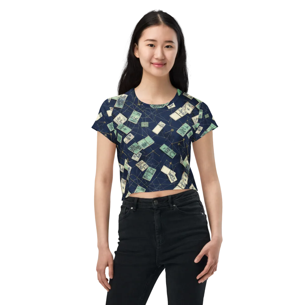 Constellation Cartography on Crop Tee — Front