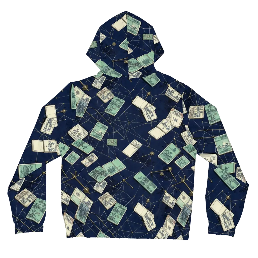 Constellation Cartography on Women's Full-Zip Hoodie — Back