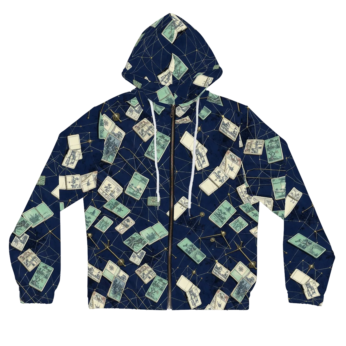 Constellation Cartography on Women's Full-Zip Hoodie — Front