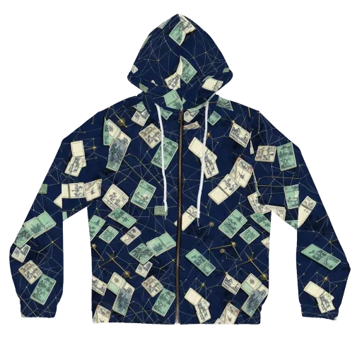 Constellation Cartography on a Women's Full-Zip Hoodie