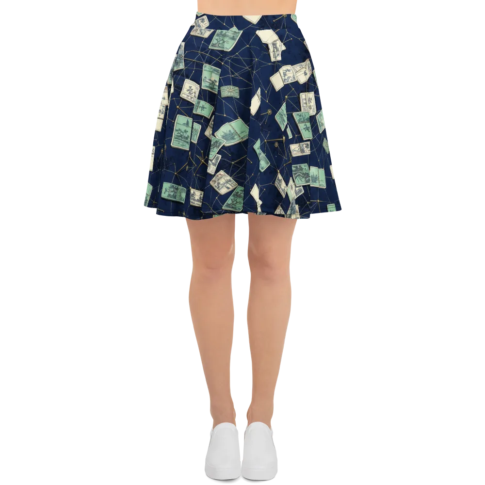Constellation Cartography on Skater Skirt — Front