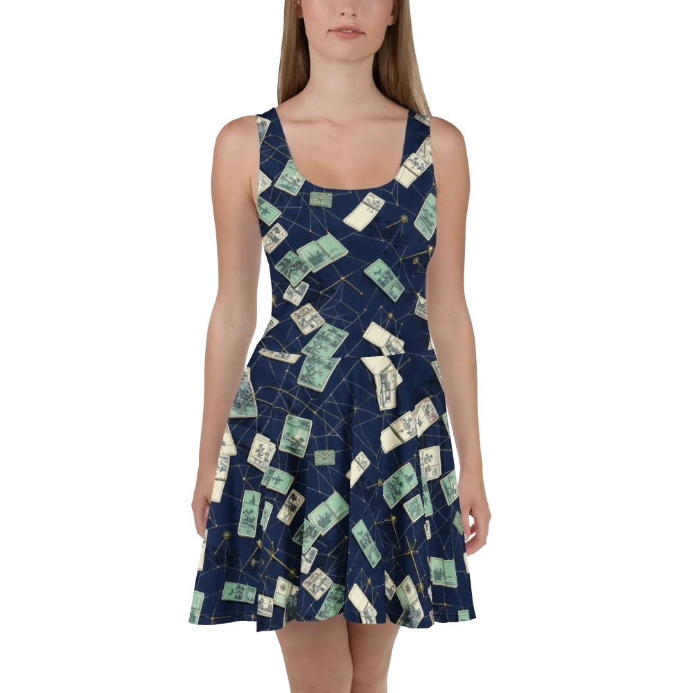 Constellation Cartography on Skater Dress — Front