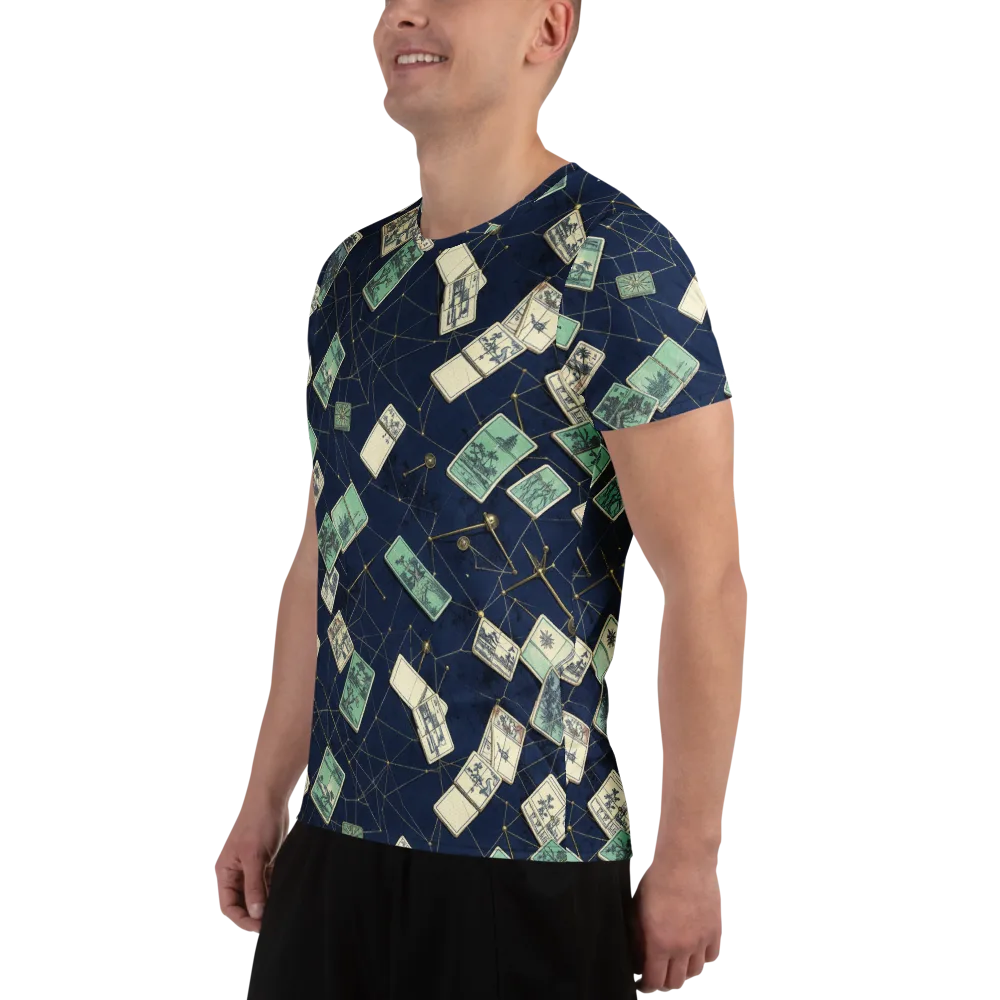 Constellation Cartography on Men's Athletic T-Shirt — Left