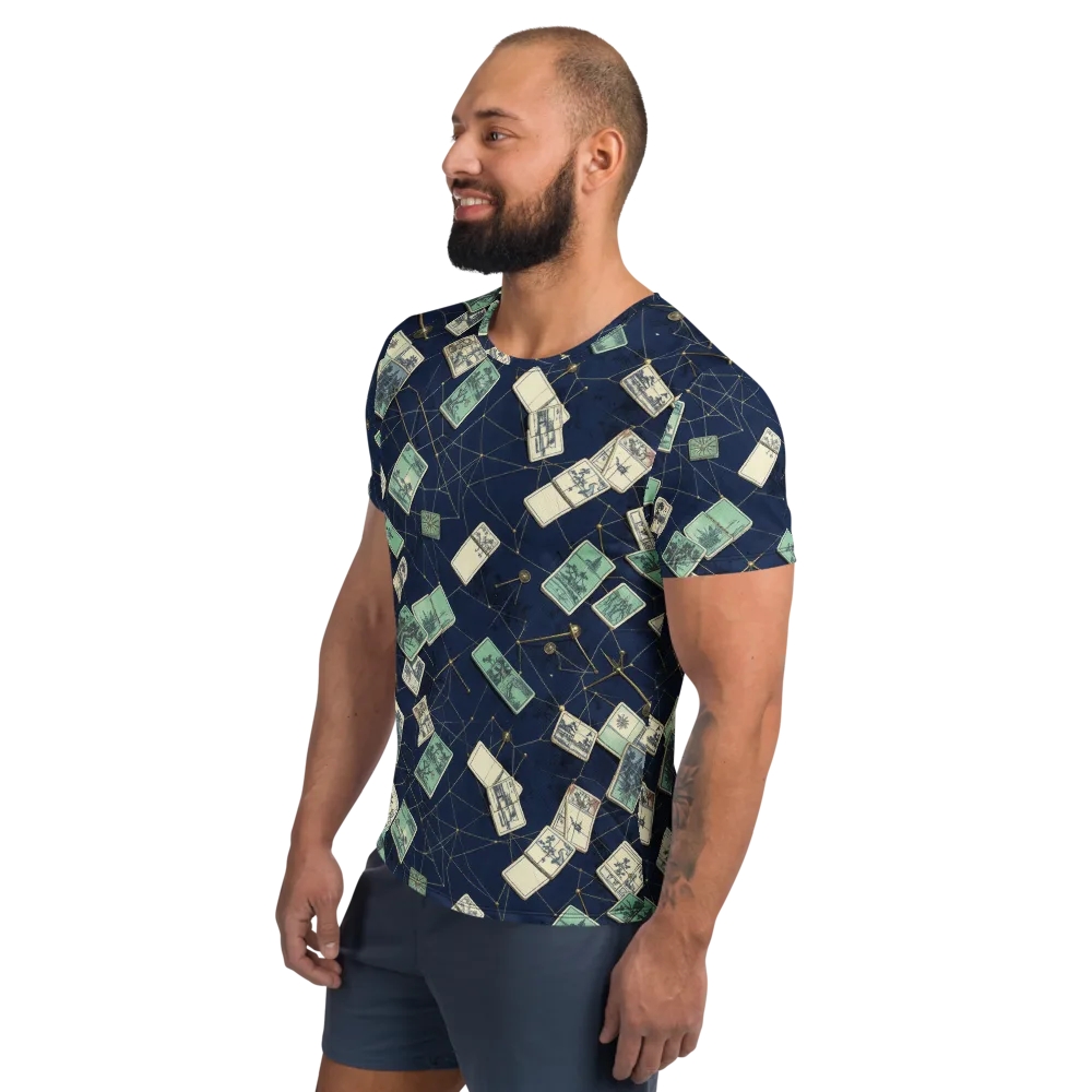 Constellation Cartography on Men's Athletic T-Shirt — Left