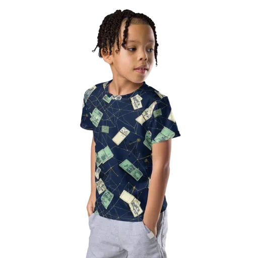 Constellation Cartography on a Kids Crew Neck T-Shirt