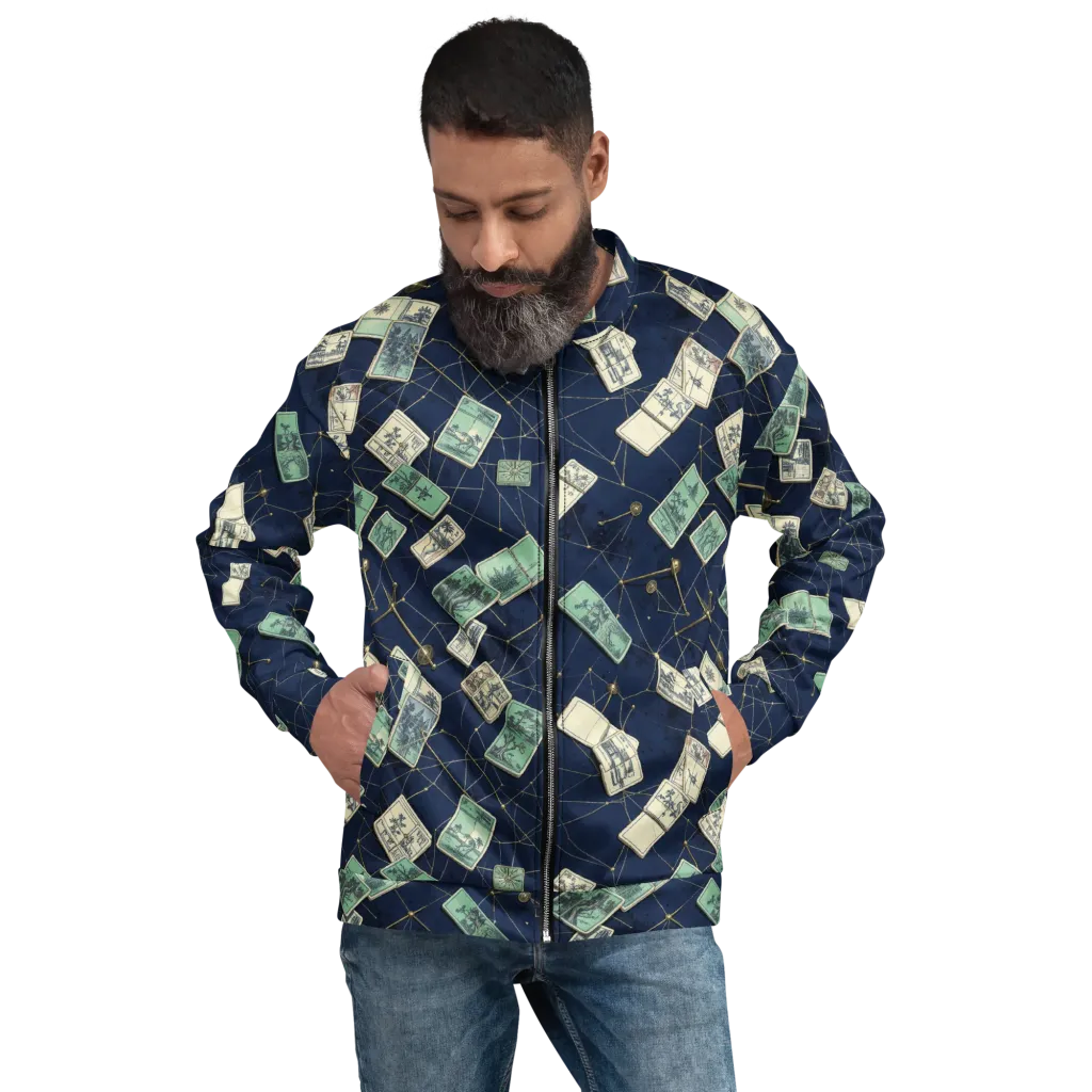 Constellation Cartography on Bomber Jacket — Front