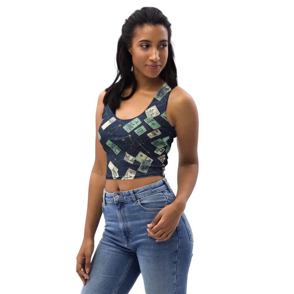Constellation Cartography on Crop Top — Left Front