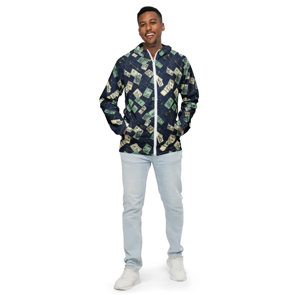 Constellation Cartography on Men's Windbreaker — Front