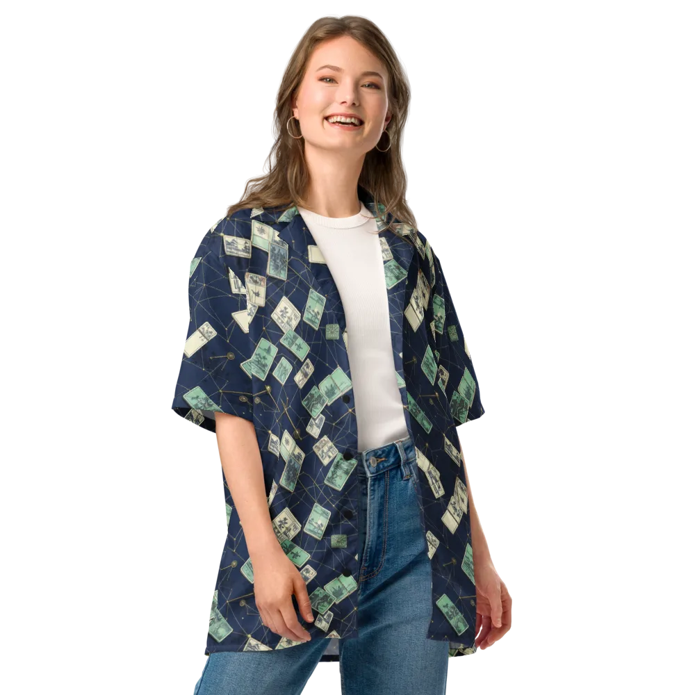 Constellation Cartography on Button Shirt — Front