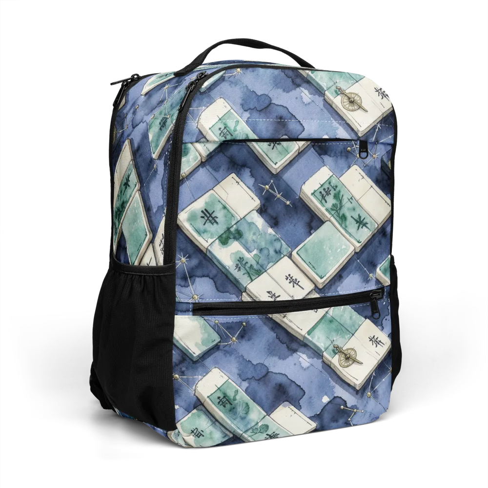 Indigo Almanac on Utility Backpack — Right Front