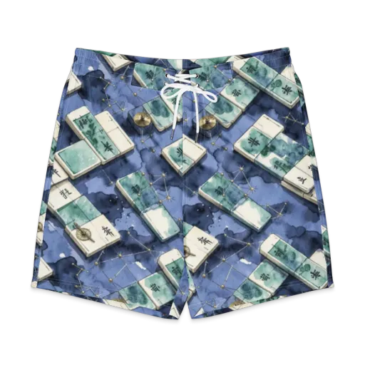 Indigo Almanac on a Men's Board Shorts