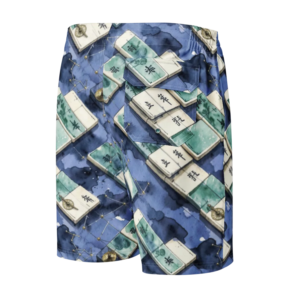 Indigo Almanac on Men's Board Shorts — Back